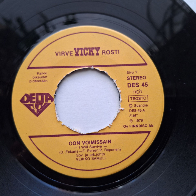VIRVE " VICKY " ROSTI - OON VOIMISSAIN 7 " Single