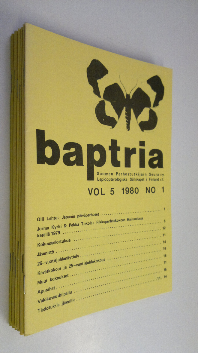 Baptria : Suomen perhostutkijain seuran tiedotuslehti eri...