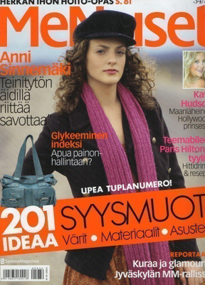Me Naiset n:o 34/35 2005 Anni Sinnemäki. Kate Hudson. Kasvot