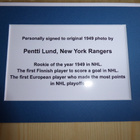 Pentti Lund NHL aito nimikirjoitus paspiksessa - pikkukuva 4