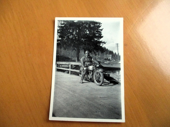 Moottoripyörä BSA A- alkuinen rekisteri valokuva 9x6cm
