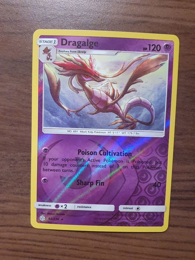 Pokemon Dragalge 92/236 Reverse holo Rare