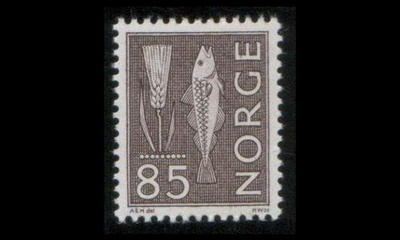 Norja 507 ** Kala ja tähkä 85 öre (1963)