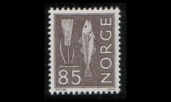 Norja 507 ** Kala ja tähkä 85 öre (1963)