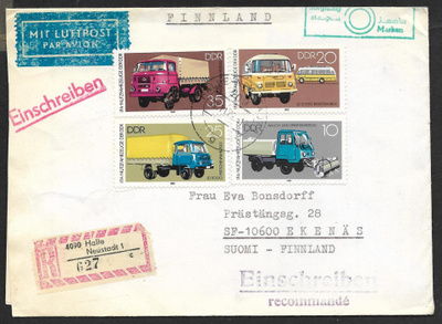Postil. - DDR IFA 1982 R (Mic. 2745-2748) Halle 22.11.82
