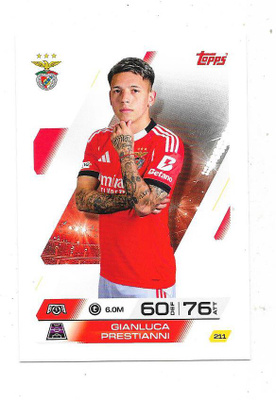2025-26 Topps Match Attax #211 Gianluca Prestianni , Benfica