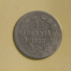 25 penniä v. 1873, 0.75 hopeaa - pikkukuva 1