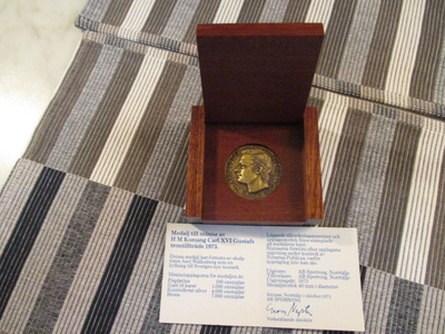 Carl XVI Gustaf mitali 1973/ Axel Wallenberg.