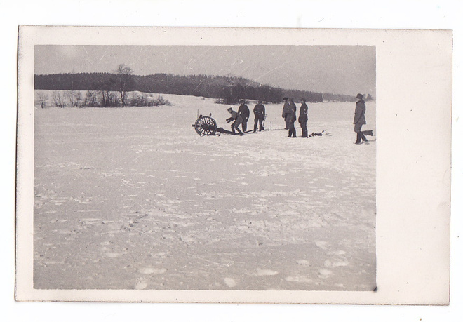 VANHA Valokuva Suojeluskunta Kuopio 1921 Tykki Tykistö