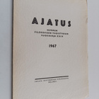 Suomen Filosofinen Yhdistys : Ajatus - Suomen Filosofisen... - pikkukuva 1