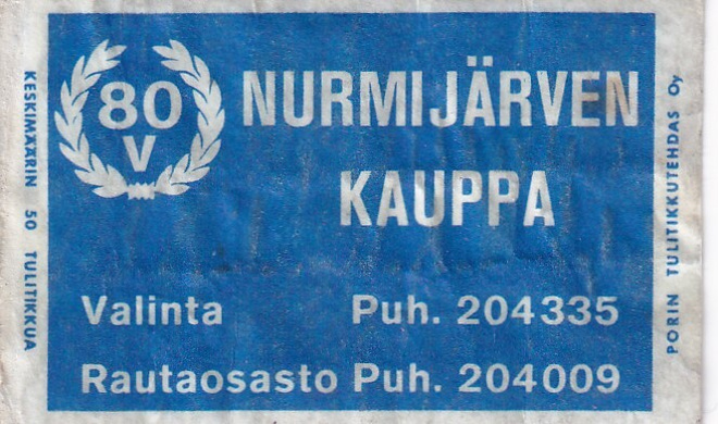 Nurmijärvi, Nurmijärven Kauppa 80v. ,   s84