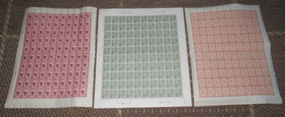 Postimerkkiarkit Wanhat 3 kpl:n nippu (A)