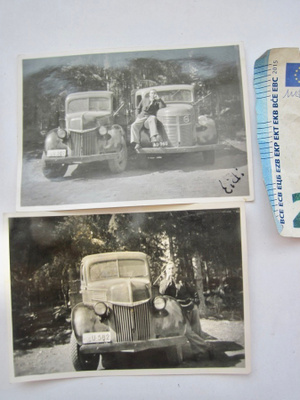 2 VANHAA Valokuvaa KIVAT Kuorma-Autot 1952