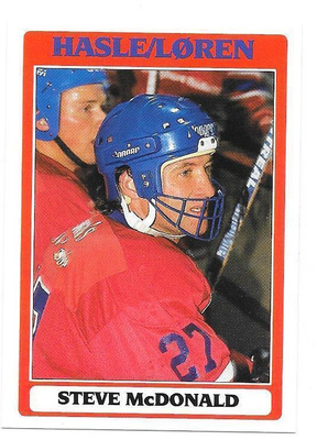 1992-93 Nor Elitserien #177 Steve MacDonald ex- Peliitat