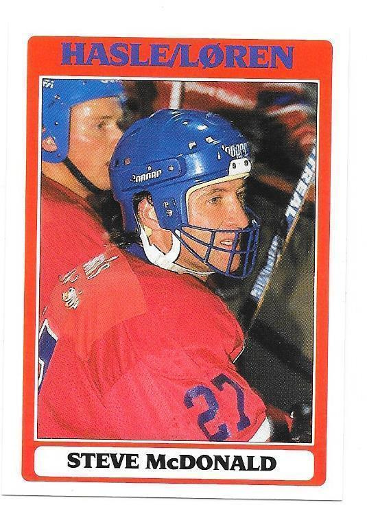 1992-93 Nor Elitserien #177 Steve MacDonald ex- Peliitat