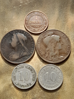1900 kolikkosetti, 5kpl