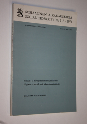 Sosiaalinen aikakauskirja nor 2-3/1974