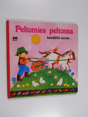 Peltomies peltonsa keväällä auraa