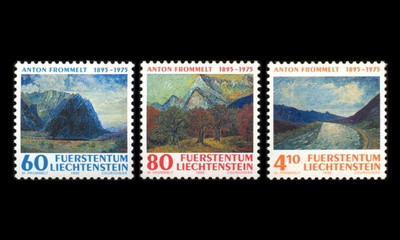 Liechtenstein 1108-10 ** Maalauksia Anton Frommelt (1995)