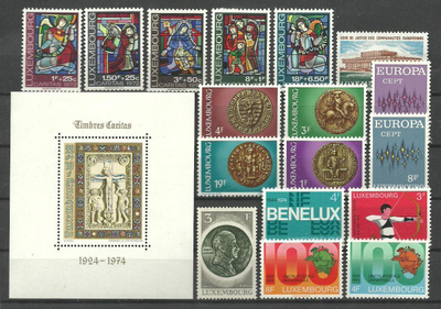 LUXEMBURG levyllinen postituoreita - 17 eril + blokki **