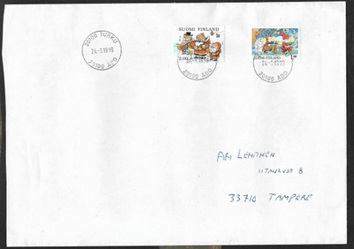 Postilähetys - Joulu 1991/1996 (LAPE 1153+1360) Tku 24.3.99