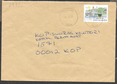 Postilähetys - Iisalmi 100v (LAPE 1152) Kustavi 30.6.1992