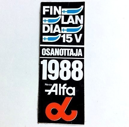 Finlandia 15v osanottaja 1988 tarra