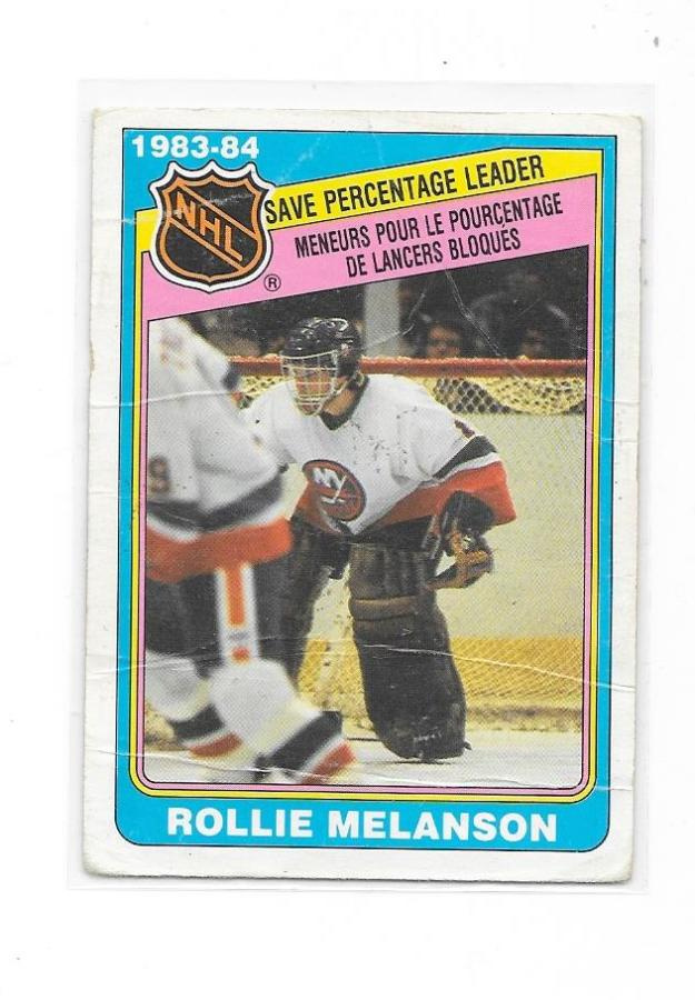 1984-85 OPC #387 Rollie Melanson New York Islanders MV