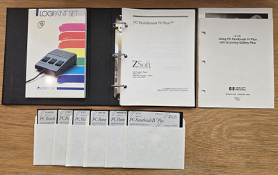 PC Paintbrush IV Plus (1990) + Logipaint Set 1985 + lerput