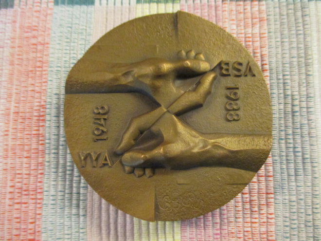 YYA-Sopimus 1948-1988 mitali/Reijo Paavilainen 1988.