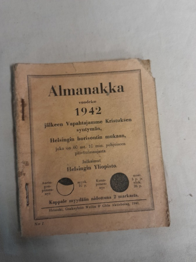 huuda syntymävuotesi almanakka 1942