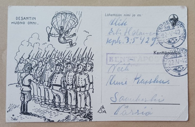Desantin huono onni, Kenttäpostia p. 1942