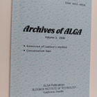 Archives of ALGA - vol. 3/2006 - pikkukuva 1