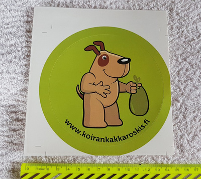 Koirankakkaroskis tarra