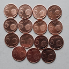 Suomi 5 c vuodet 1999 - 2013 yhteensä 15 kpl, UNC - pikkukuva 1