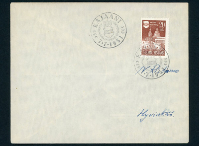 FDC 1951 Kajaani tuloleimalla