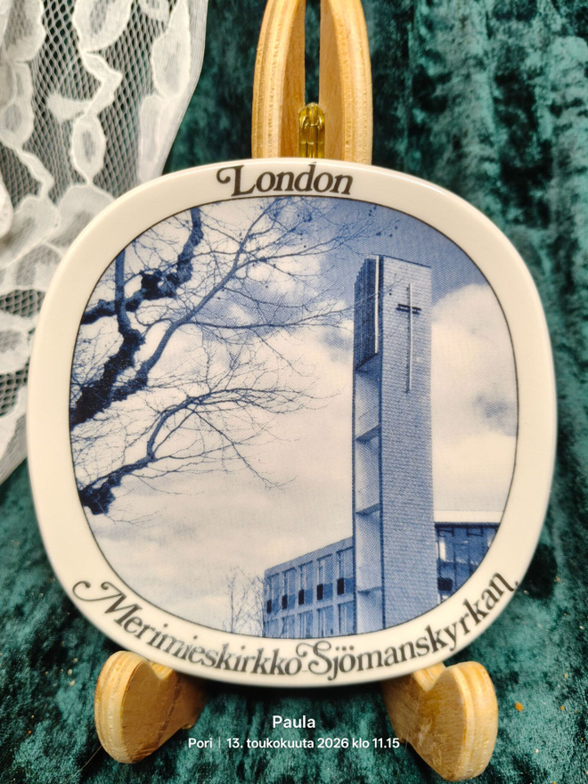 Lontoo Merimieskirkko seinälautanen Ø12 cm