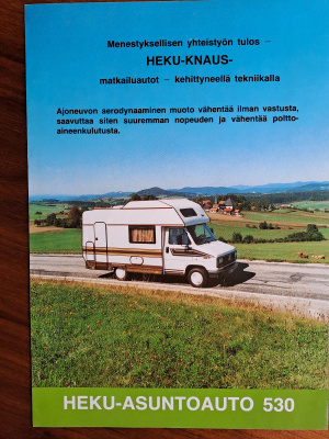 Fiat Ducato Heku 530 matkailuauto -esite 80-luvun lopusta