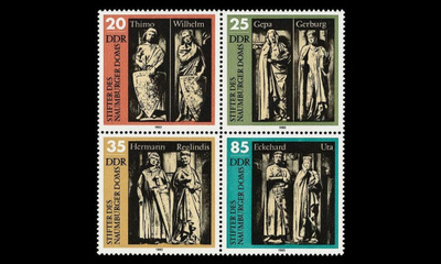 DDR 2808-11_vb ** Naumburgin tuomiokirkon perustajia (1983)