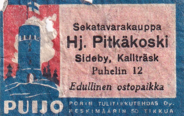 Sideby, Kallträsk, HJ, Pitkäkoski  s61