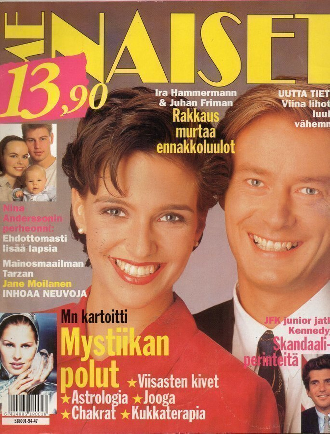 Me Naiset n:o 47 1994 Ira & Juhan. Nina & Jukka. Kennedyt.