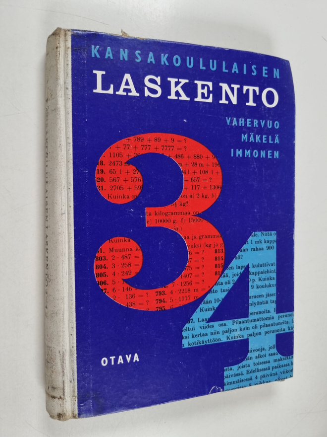 Toivo Vahervuo : Kansakoululaisen laskento 3-4