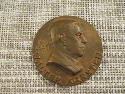 Walter Karsten mitali 1943  /Gerda Qvist 1943.