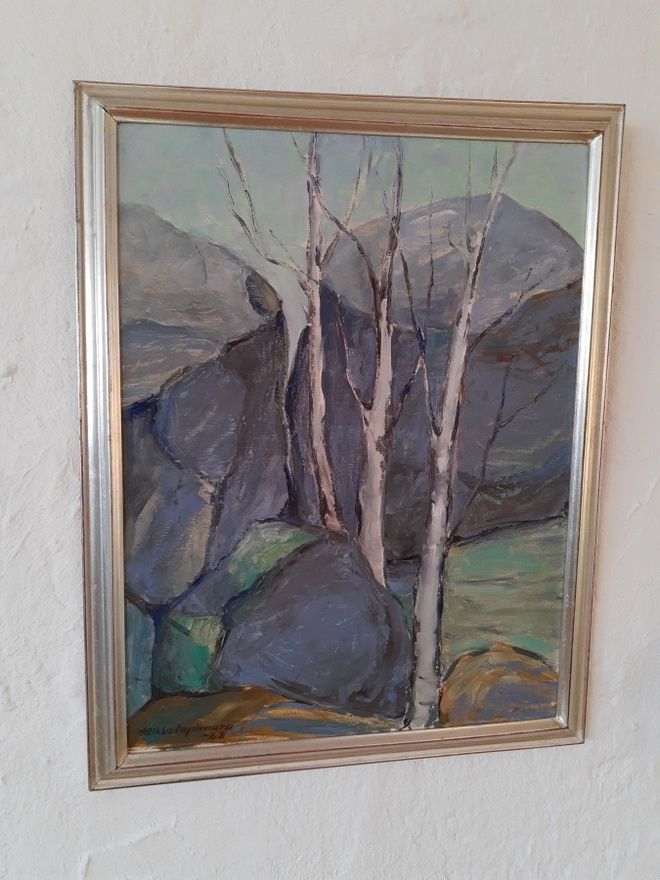 Hilkka Impivaara MAISEMA öljyväri v.1963