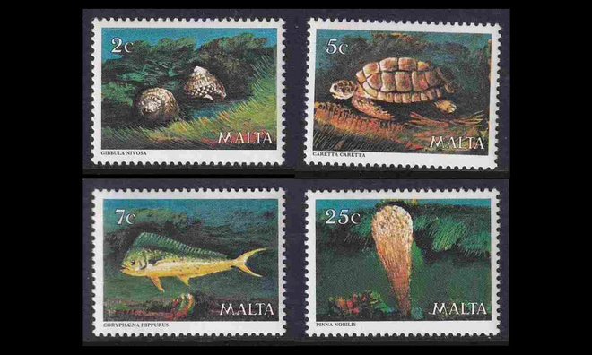 Malta 599-602 ** Merieläimiä (1979)