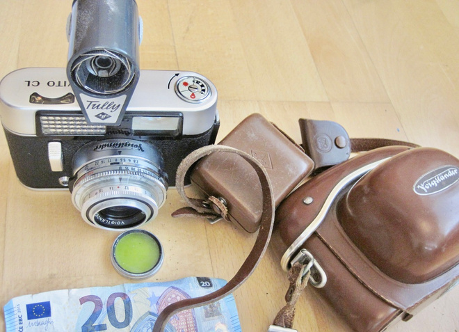 VANHA Kamera Voigtländer Vito CL SIISTI + Salama + Suodatin