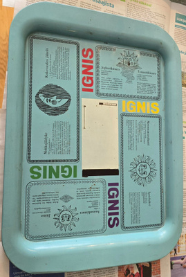 Vintage IGNIS metallitarjotin