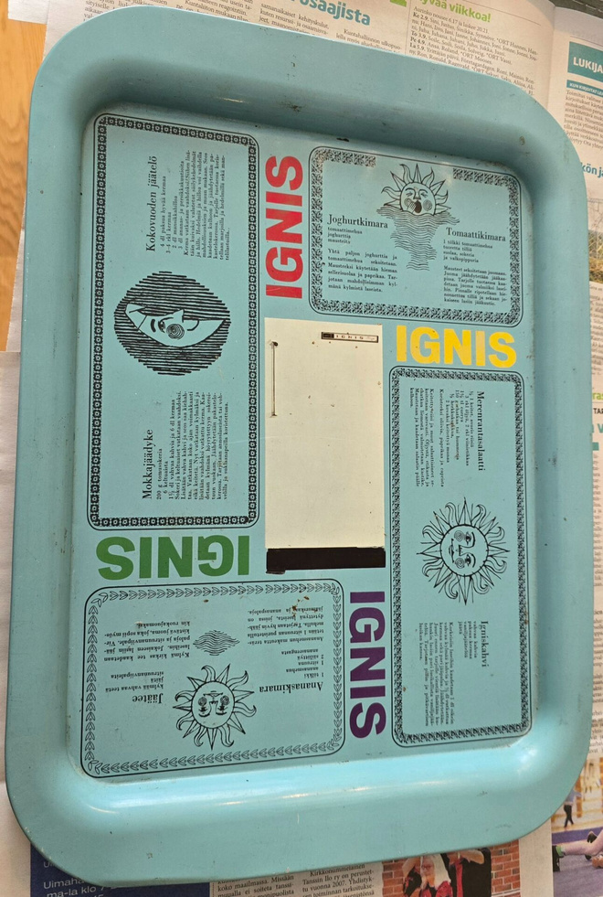 Vintage IGNIS metallitarjotin