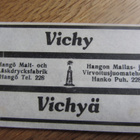 Hangon Mallas Hangö Malt VICHY VICHYÄ etikett etiketti Hanko - pikkukuva 2