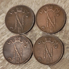 5 PENNIÄ 4kpl v.1901,1906,1907,1908 - pikkukuva 2
